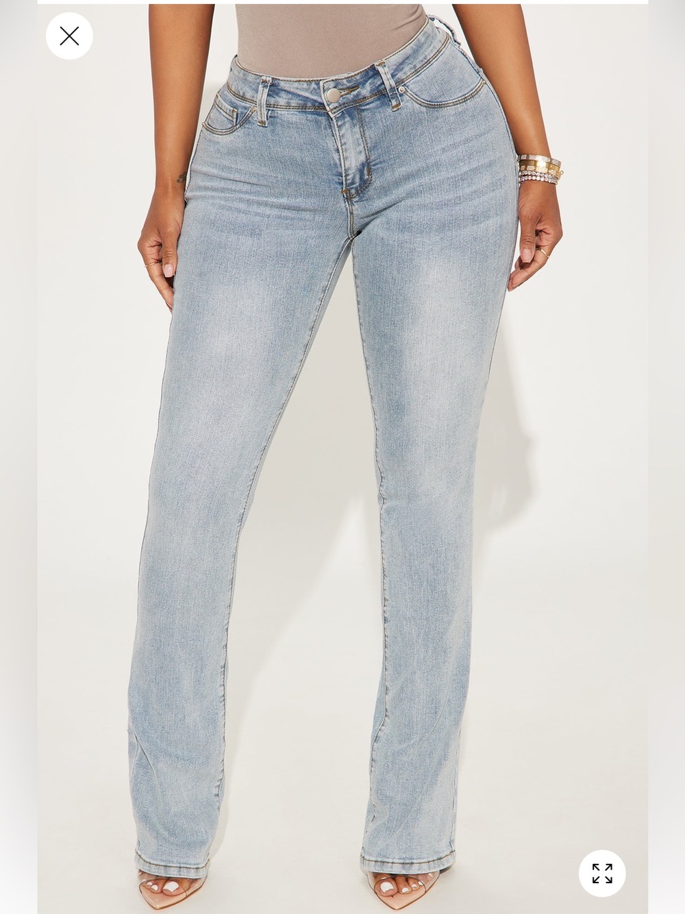 Fashion Nova Boot Cut Jeans - Light Wash